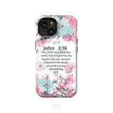 For God so loved the world John 3:16 Bible verse phone case iPhone 15 / Tough