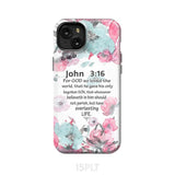 For God so loved the world John 3:16 Bible verse phone case iPhone 15 Plus / Tough