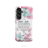 For God so loved the world John 3:16 Bible verse phone case Samsung Galaxy S24 / Tough