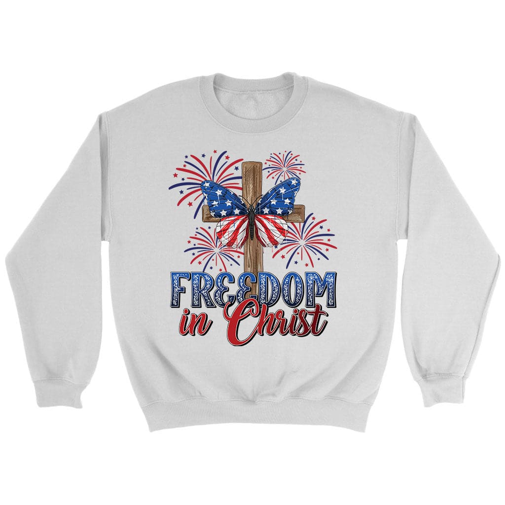 Freedom in Christ sweatshirt White / S