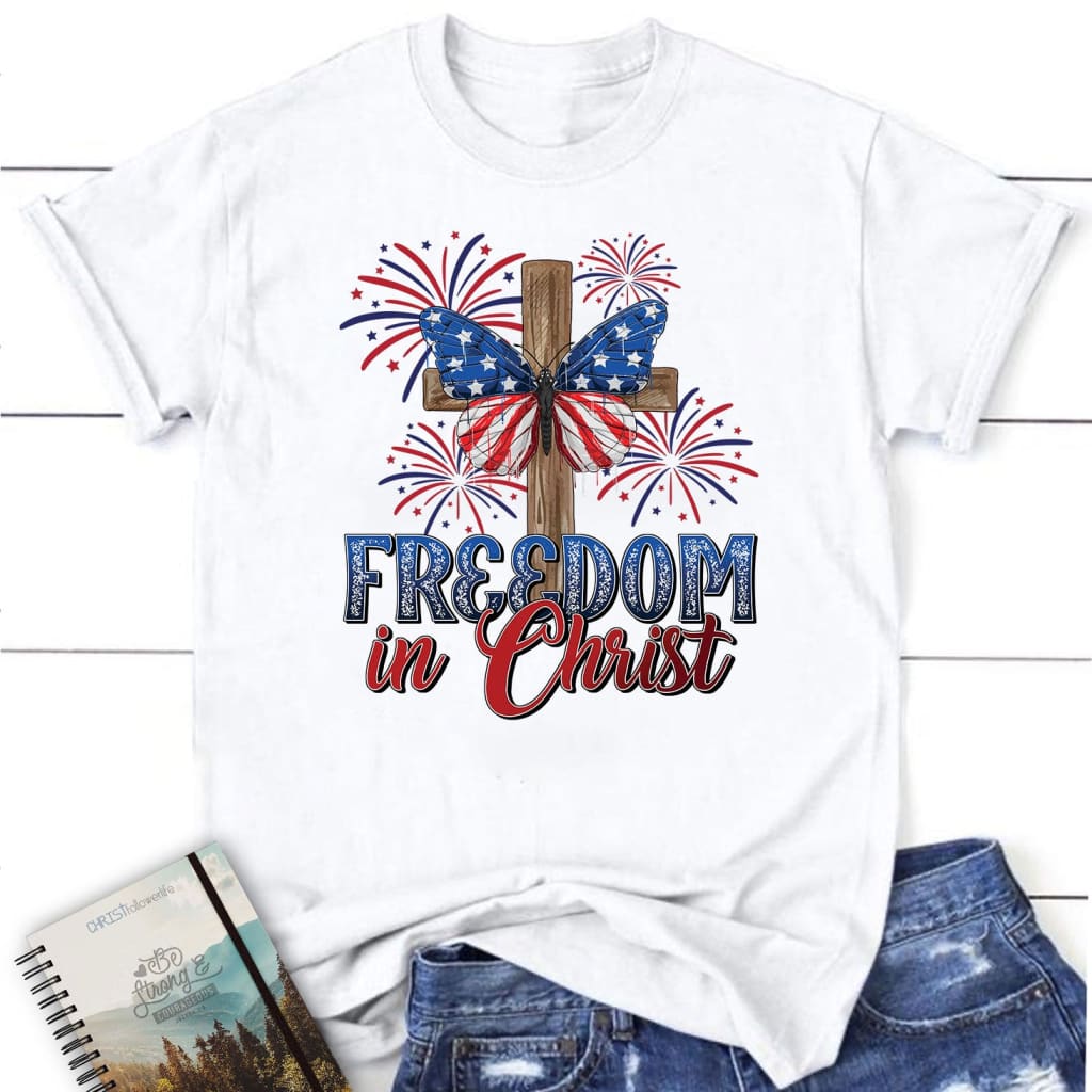 Freedom in Christ women’s t-shirt White / S