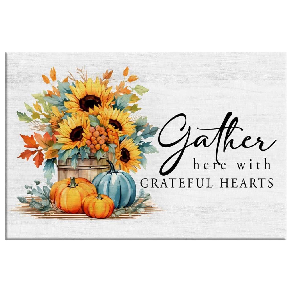 Faith-based Thanksgiving wall art with a heartfelt message, ideal for creating a welcoming and grateful atmosphere.
