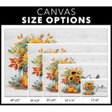 Gather Here with Grateful Hearts Fall Wall Art Canvas Size Options