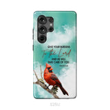Give Your Burdens to the Lord Psalm 55:22 Cardinal Bird Phone Case Samsung Galaxy S25 Ultra / Tough Case