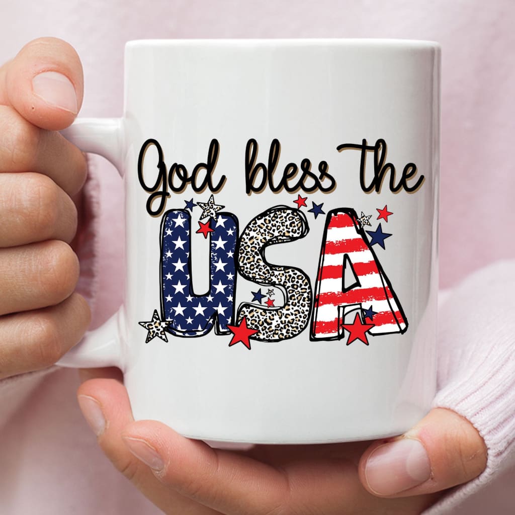 God bless the USA coffee mug 11 oz