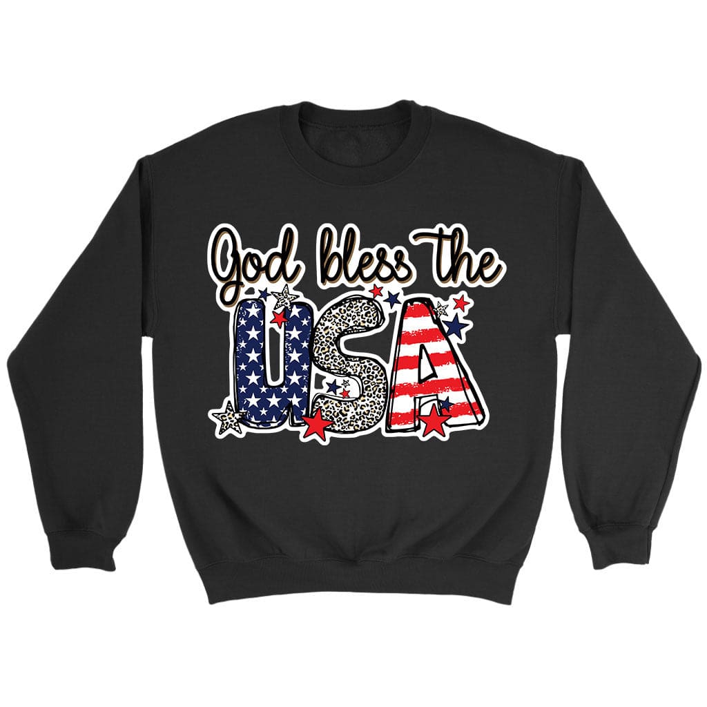 God bless the USA sweatshirt Black / S