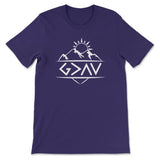 God is greater than the highs and the lows Christian t-shirt Team Purple / S