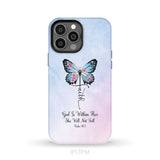 God is Within Her She Will Not Fall Faith Cross Butterfly Christian Phone Case iPhone 13 Pro Max / Tough Case