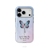 God is Within Her She Will Not Fall Faith Cross Butterfly Christian Phone Case iPhone 17 Pro / Tough Case