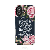 God is within her she will not fall Psalm 46:5 bible verse phone case iPhone 16 Plus / Tough Case