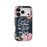 God is within her she will not fall Psalm 46:5 bible verse phone case iPhone 18 Pro / Tough Case