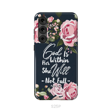 God is within her she will not fall Psalm 46:5 bible verse phone case Samsung Galaxy S25 Plus / Tough Case