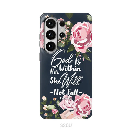 God is within her she will not fall Psalm 46:5 bible verse phone case Samsung Galaxy S26 Ultra / Tough Case