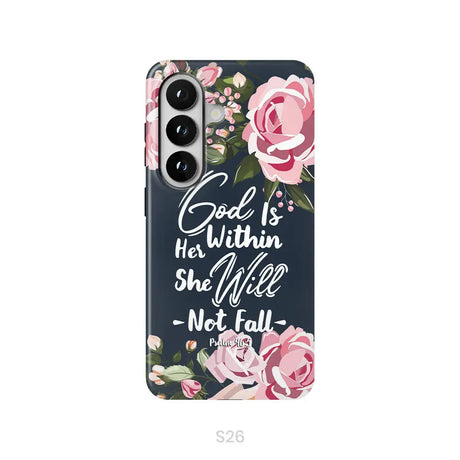 God is within her she will not fall Psalm 46:5 bible verse phone case Samsung Galaxy S26 / Tough Case