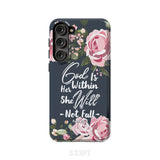 God is within her she will not fall Psalm 46:5 bible verse phone case Samsung Galaxy S23 Plus / Tough