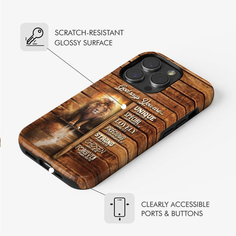 God says you are Lion and Lamb phone case - Christian cases