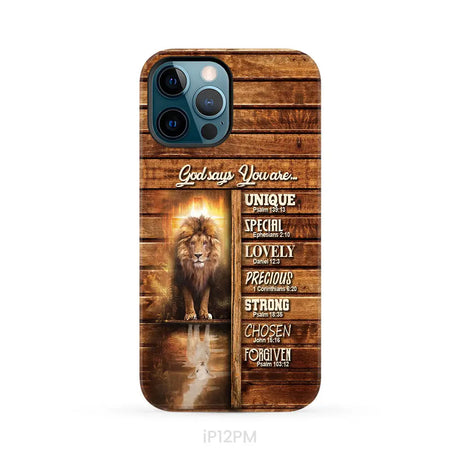 God says you are Lion and Lamb phone case - Christian phone cases iPhone 12 Pro Max / Tough Case