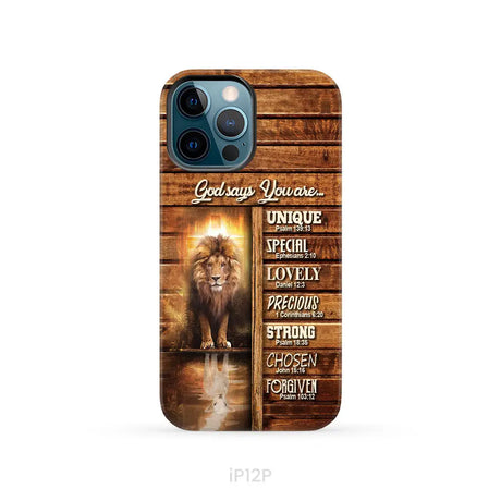 God says you are Lion and Lamb phone case - Christian phone cases iPhone 12 Pro / Tough Case