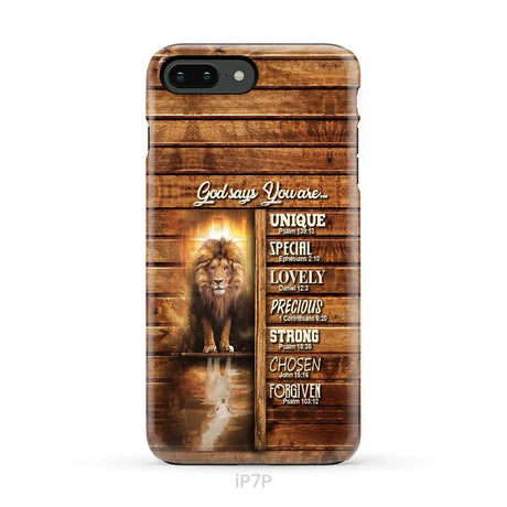 God says you are Lion and Lamb phone case - Christian phone cases iPhone 7 Plus / Tough Case