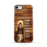 God says you are Lion and Lamb phone case - Christian phone cases iPhone SE 2020 / Tough Case