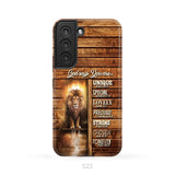 God says you are Lion and Lamb phone case - Christian phone cases Samsung Galaxy S22 / Tough Case