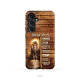 God says you are Lion and Lamb phone case - Christian phone cases Samsung Galaxy S24 / Tough Case