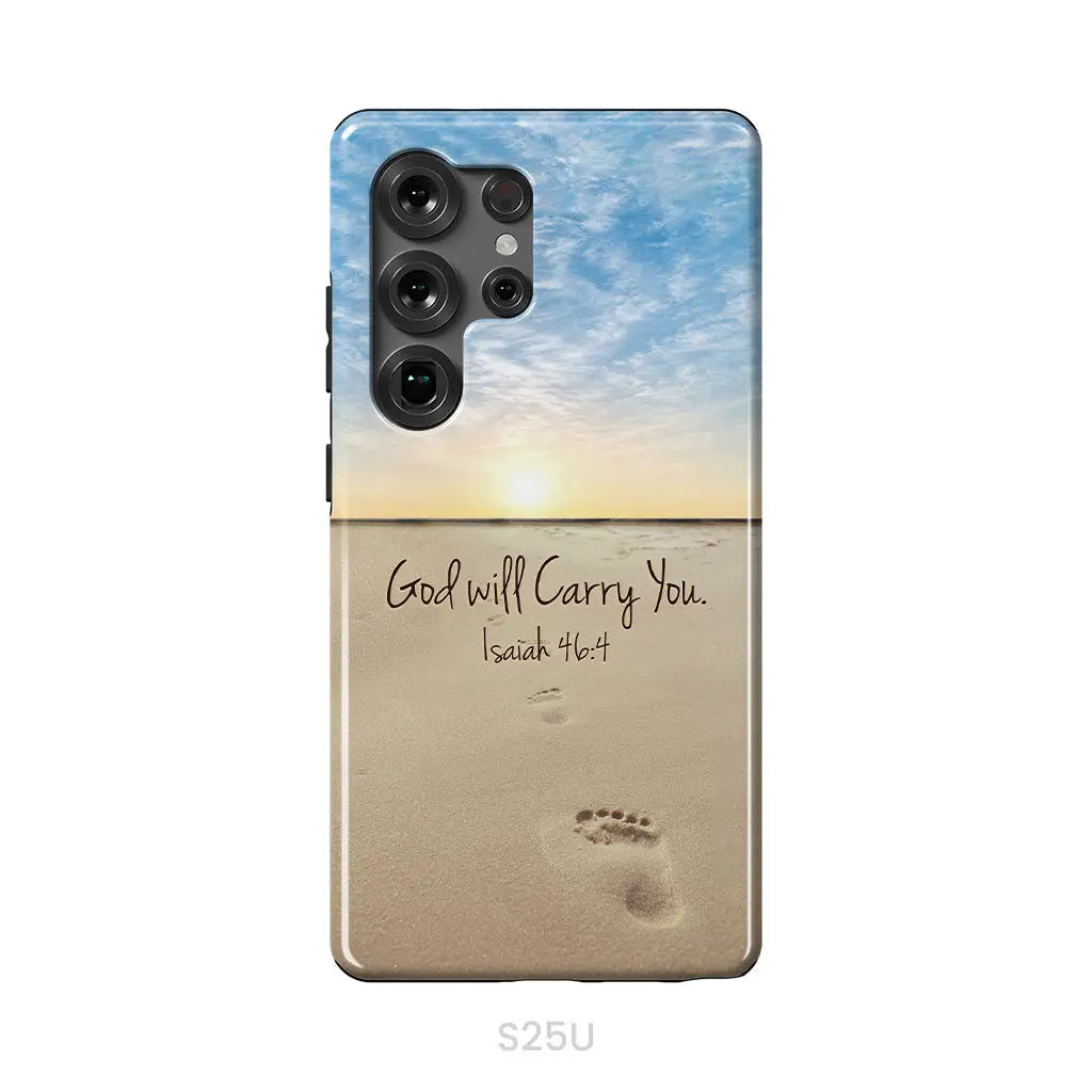 God will carry you Isaiah 46:4 Bible verse phone case Samsung Galaxy S25 Ultra / Tough Case