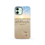 God will carry you Isaiah 46:4 Bible verse phone case iPhone 12 / Tough