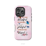 Grateful thankful blessed phone case Butterfly floral Christian phone cases iPhone 16 Pro / Tough Case