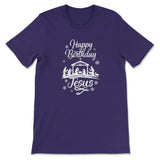 Happy birthday Jesus shirt - Christian t-shirt Team Purple / S