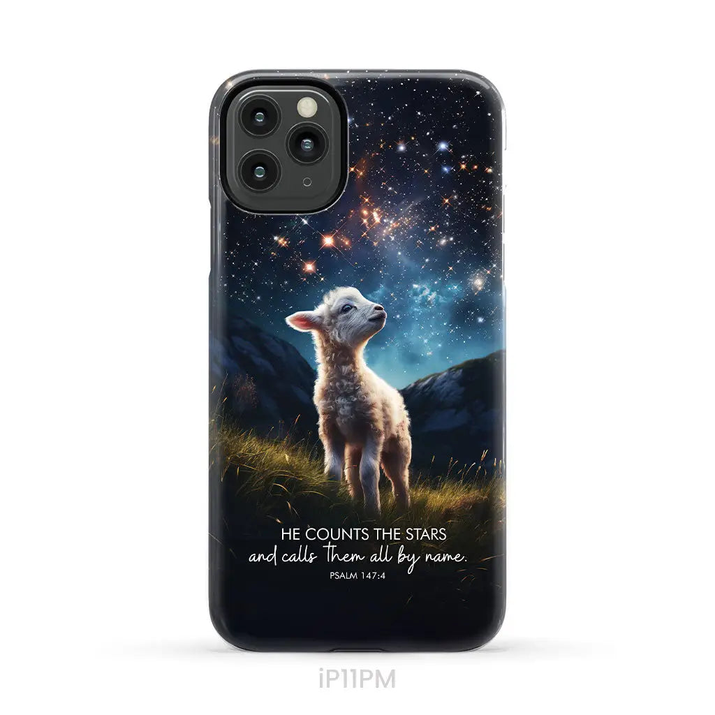 He Counts The Stars And Calls Them All By Name Psalm 147:4 Phone Case iPhone 11 Pro Max / Tough Case