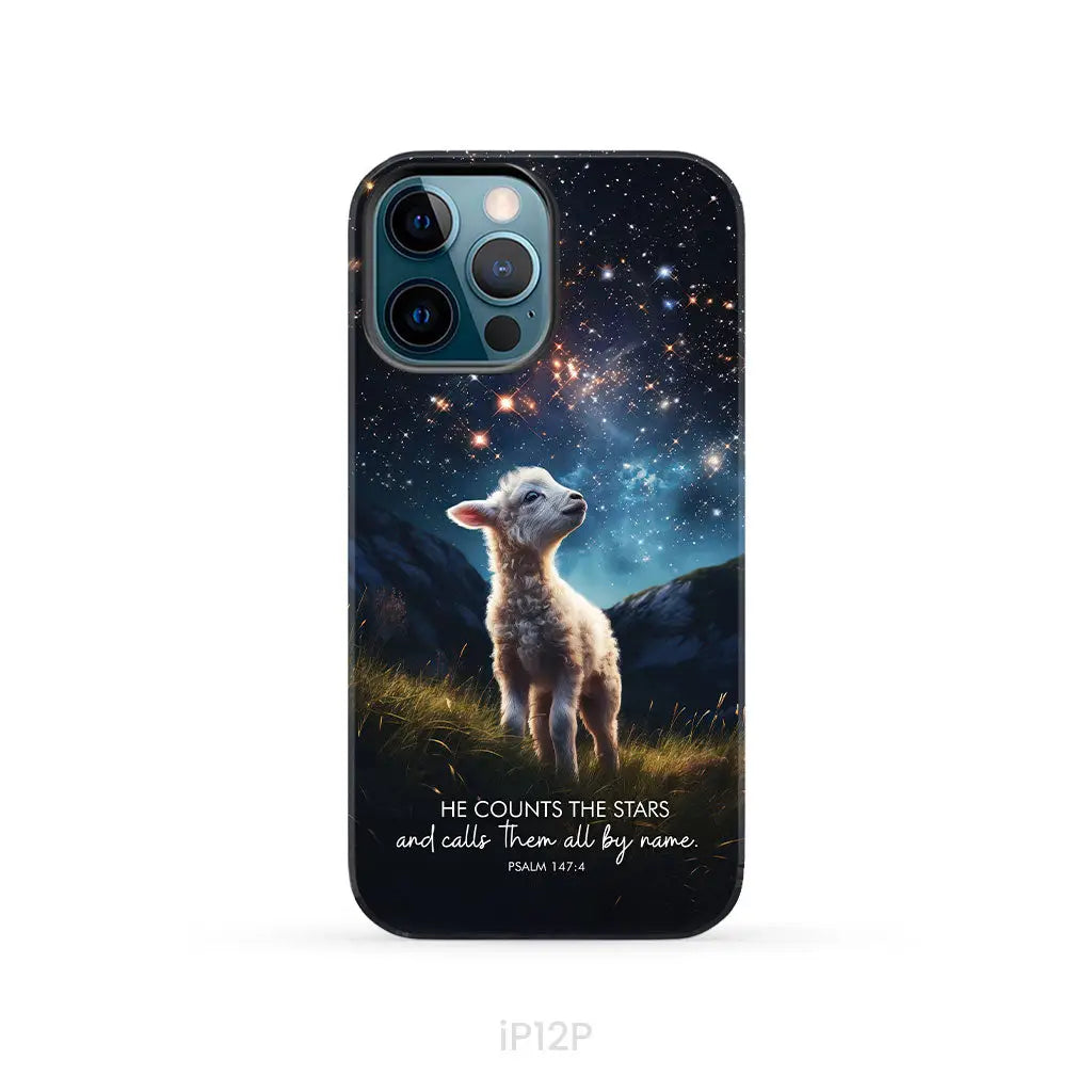 He Counts The Stars And Calls Them All By Name Psalm 147:4 Phone Case iPhone 12 Pro / Tough Case