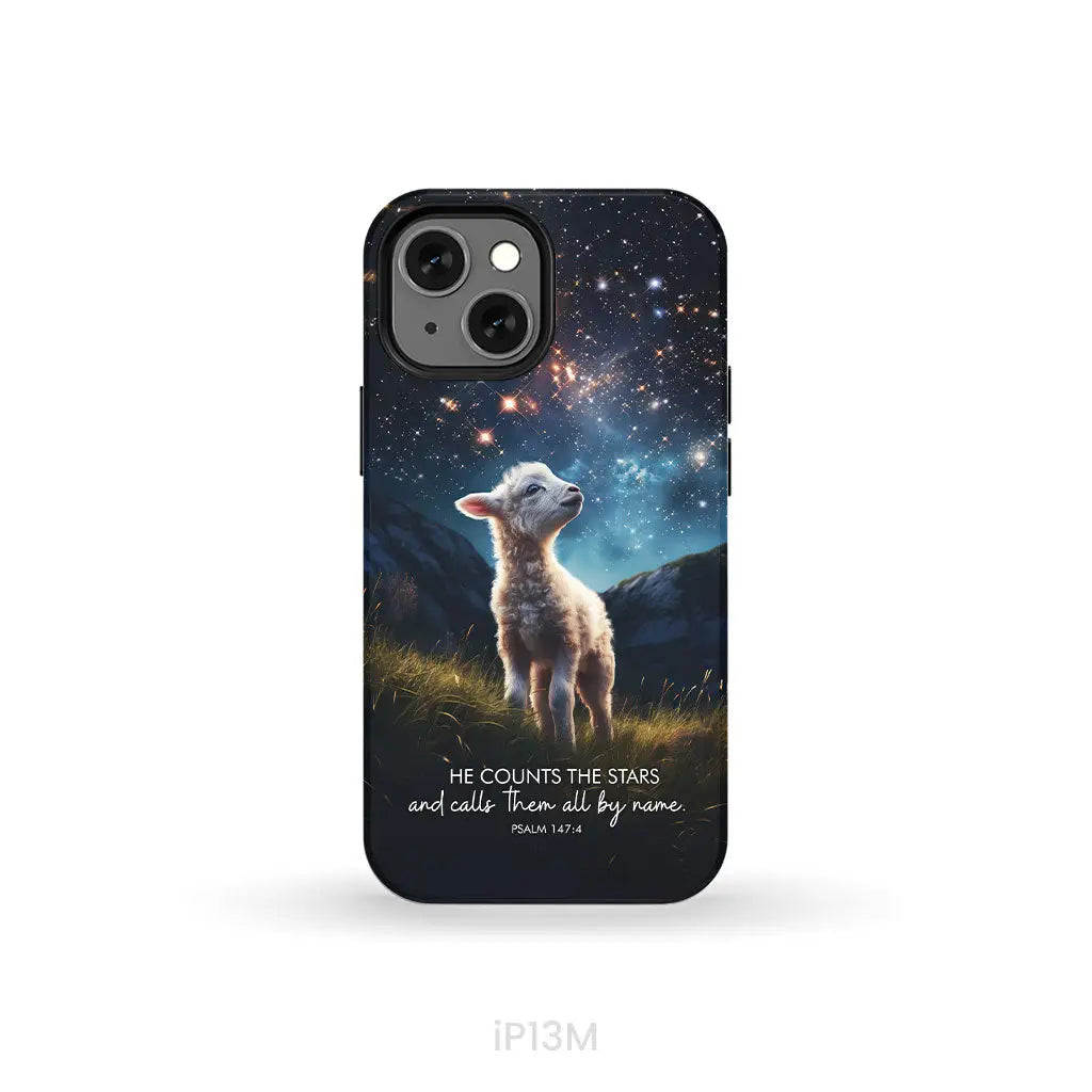 He Counts The Stars And Calls Them All By Name Psalm 147:4 Phone Case iPhone 13 Mini / Tough Case
