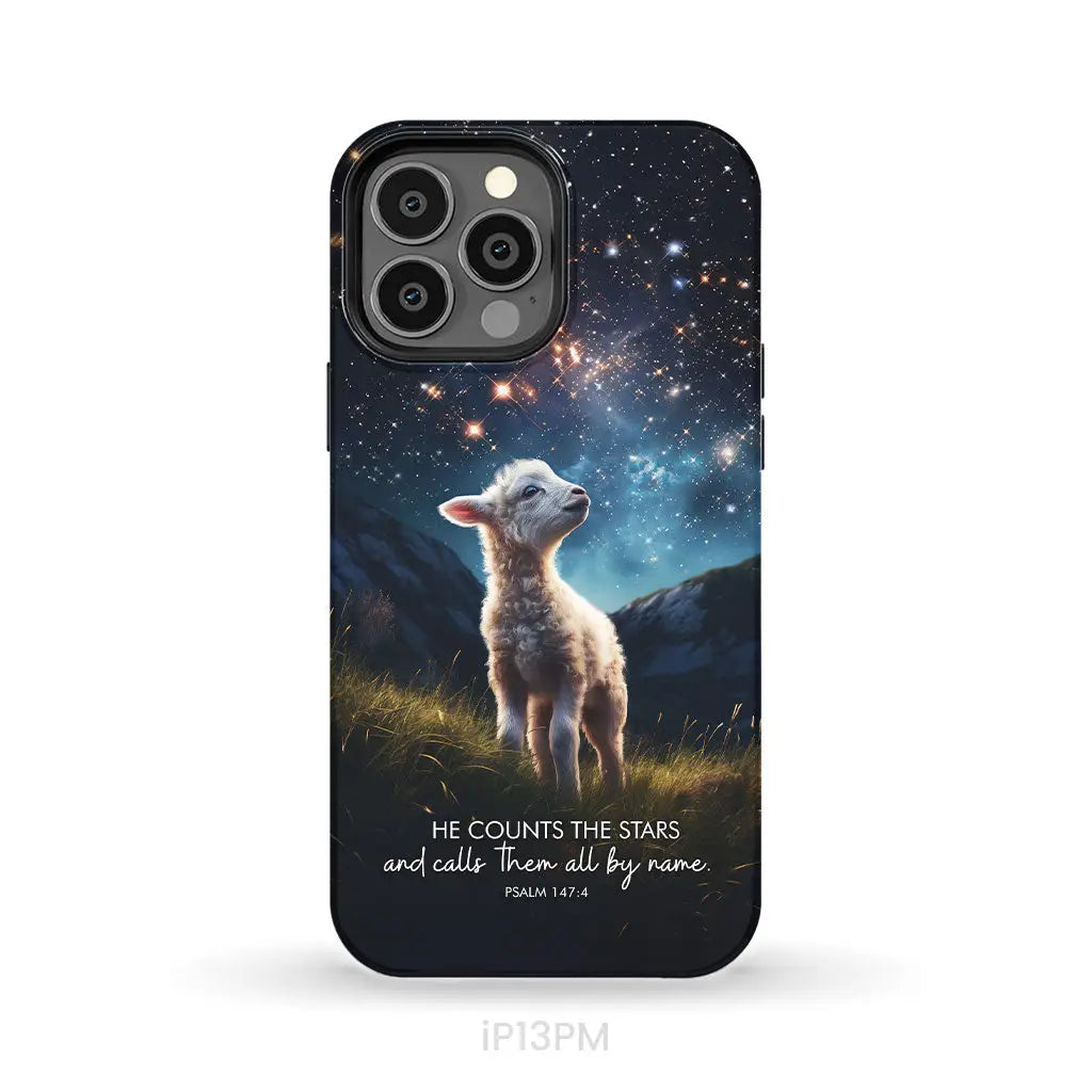 He Counts The Stars And Calls Them All By Name Psalm 147:4 Phone Case iPhone 13 Pro Max / Tough Case