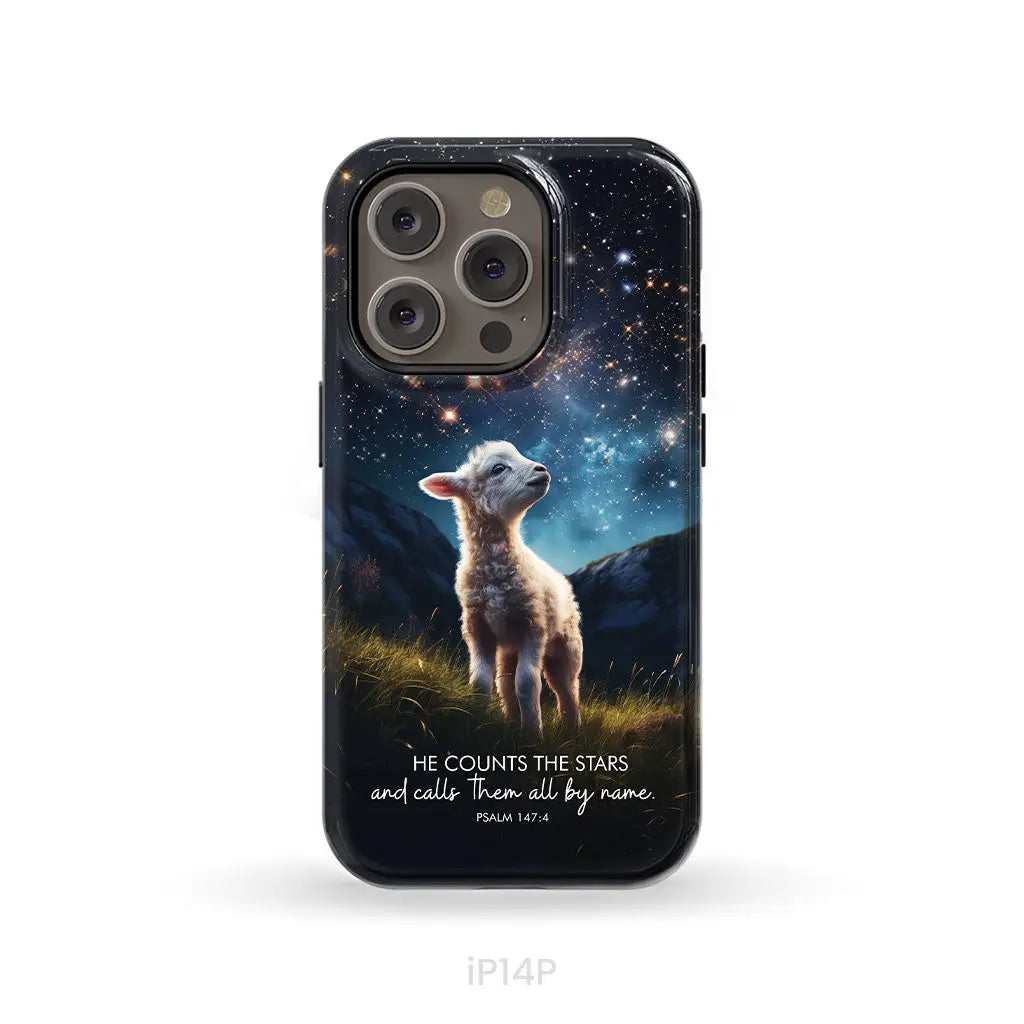 He Counts The Stars And Calls Them All By Name Psalm 147:4 Phone Case iPhone 14 Pro / Tough Case