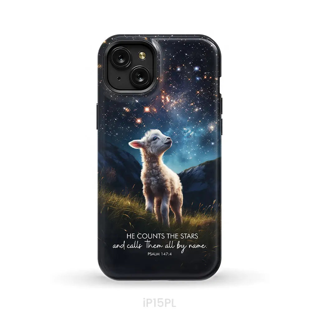 He Counts The Stars And Calls Them All By Name Psalm 147:4 Phone Case iPhone 15 Plus / Tough Case
