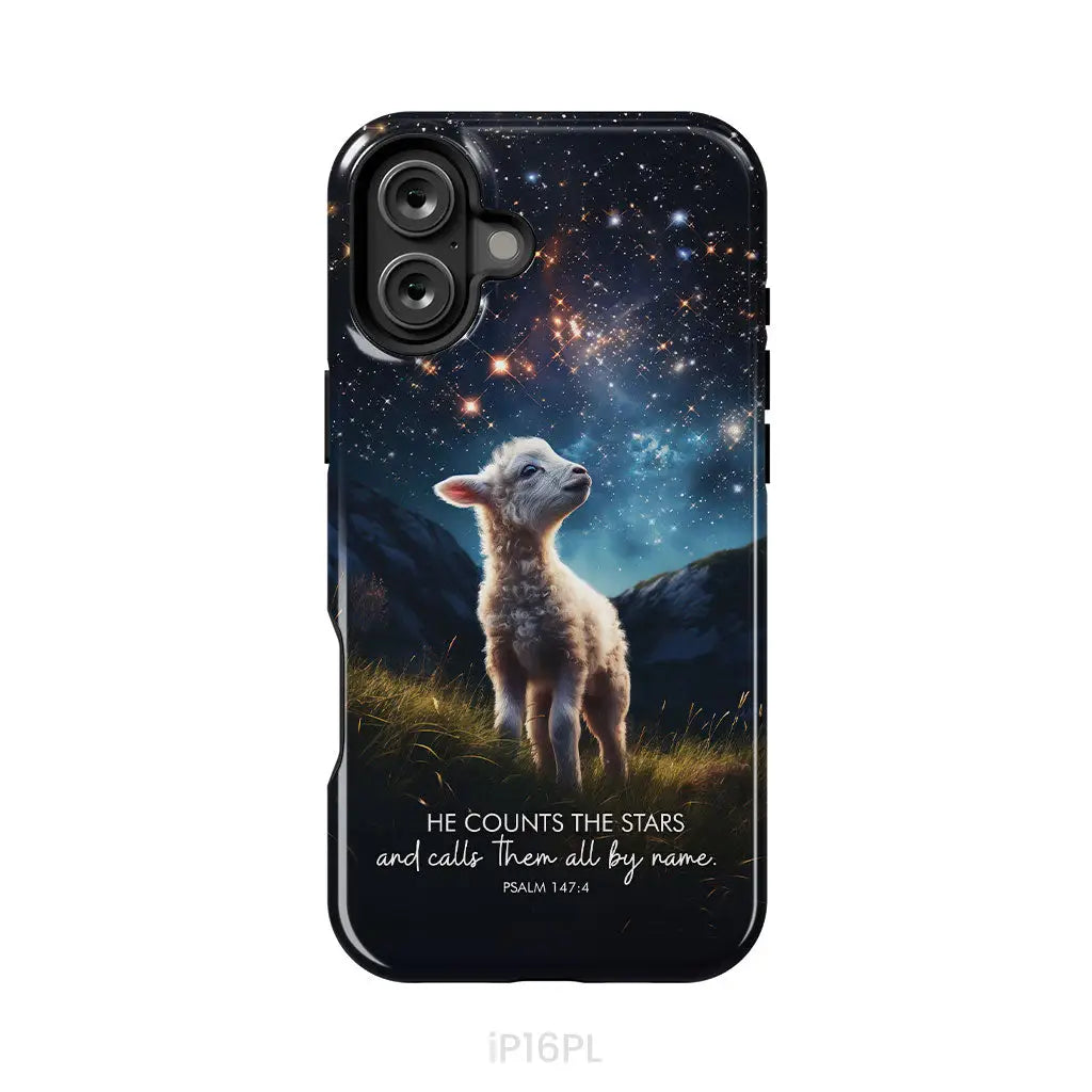 He Counts The Stars And Calls Them All By Name Psalm 147:4 Phone Case iPhone 16 Plus / Tough Case