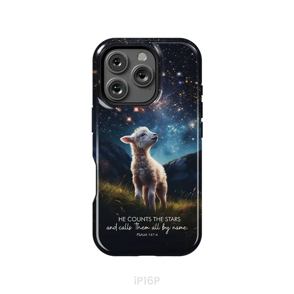He Counts The Stars And Calls Them All By Name Psalm 147:4 Phone Case iPhone 16 Pro / Tough Case