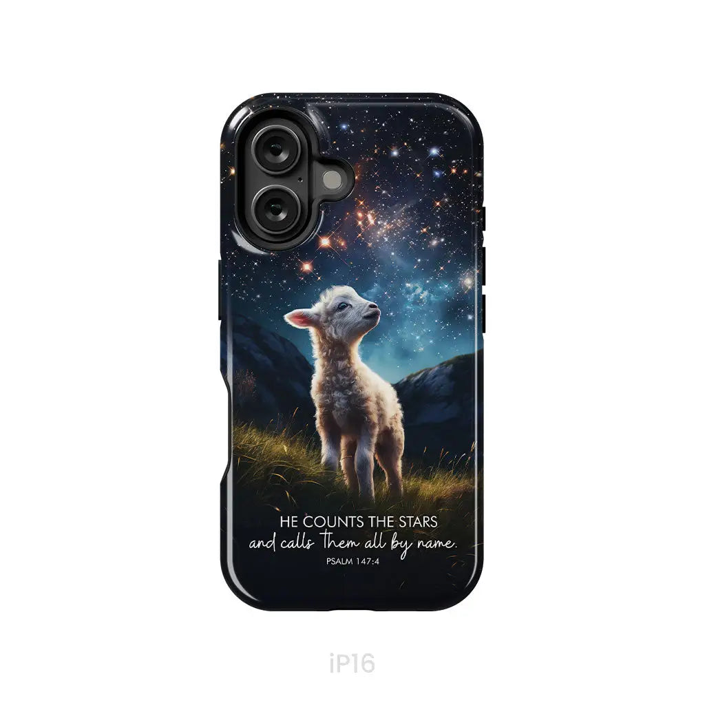 He Counts The Stars And Calls Them All By Name Psalm 147:4 Phone Case iPhone 16 / Tough Case