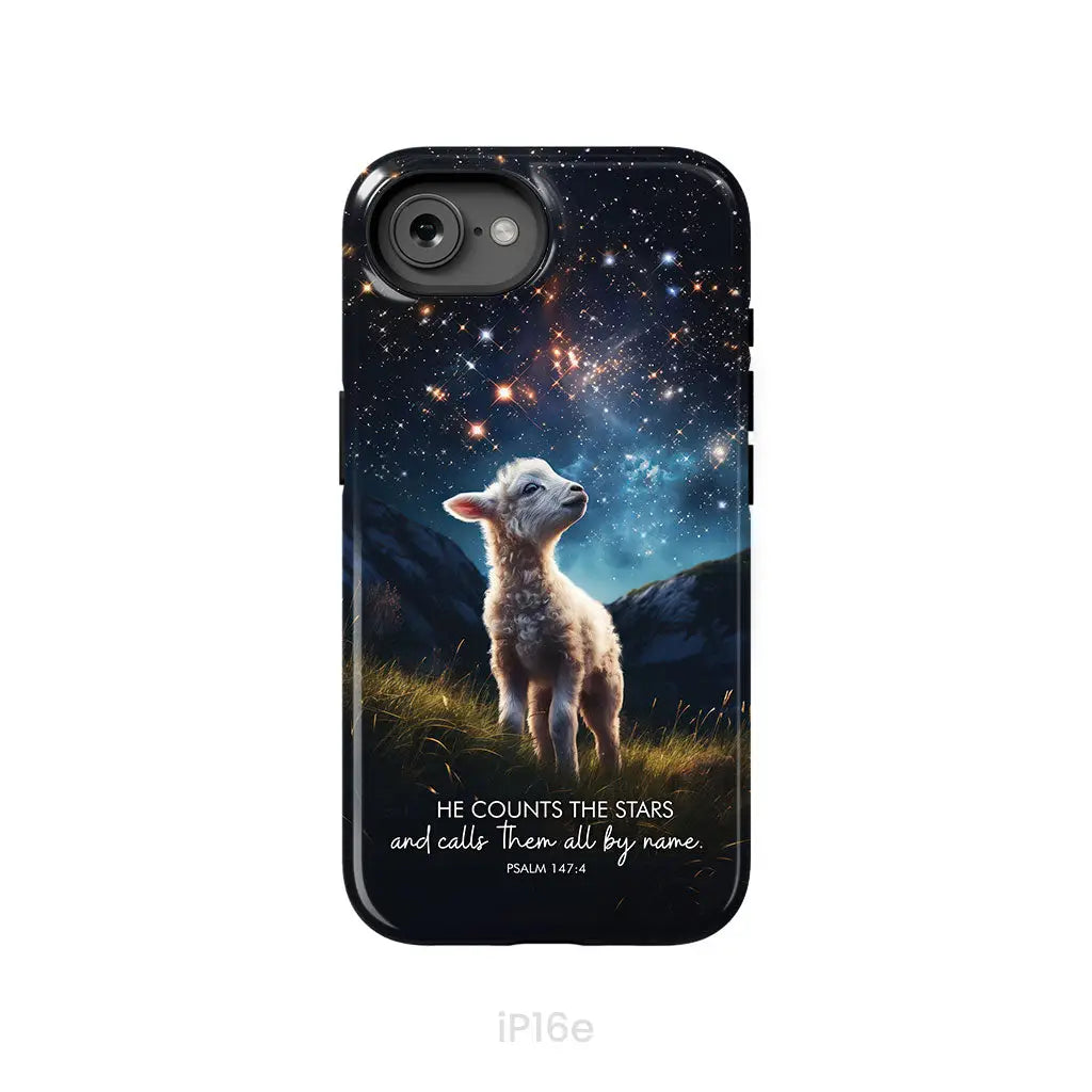 He Counts The Stars And Calls Them All By Name Psalm 147:4 Phone Case iPhone 16e / Tough Case
