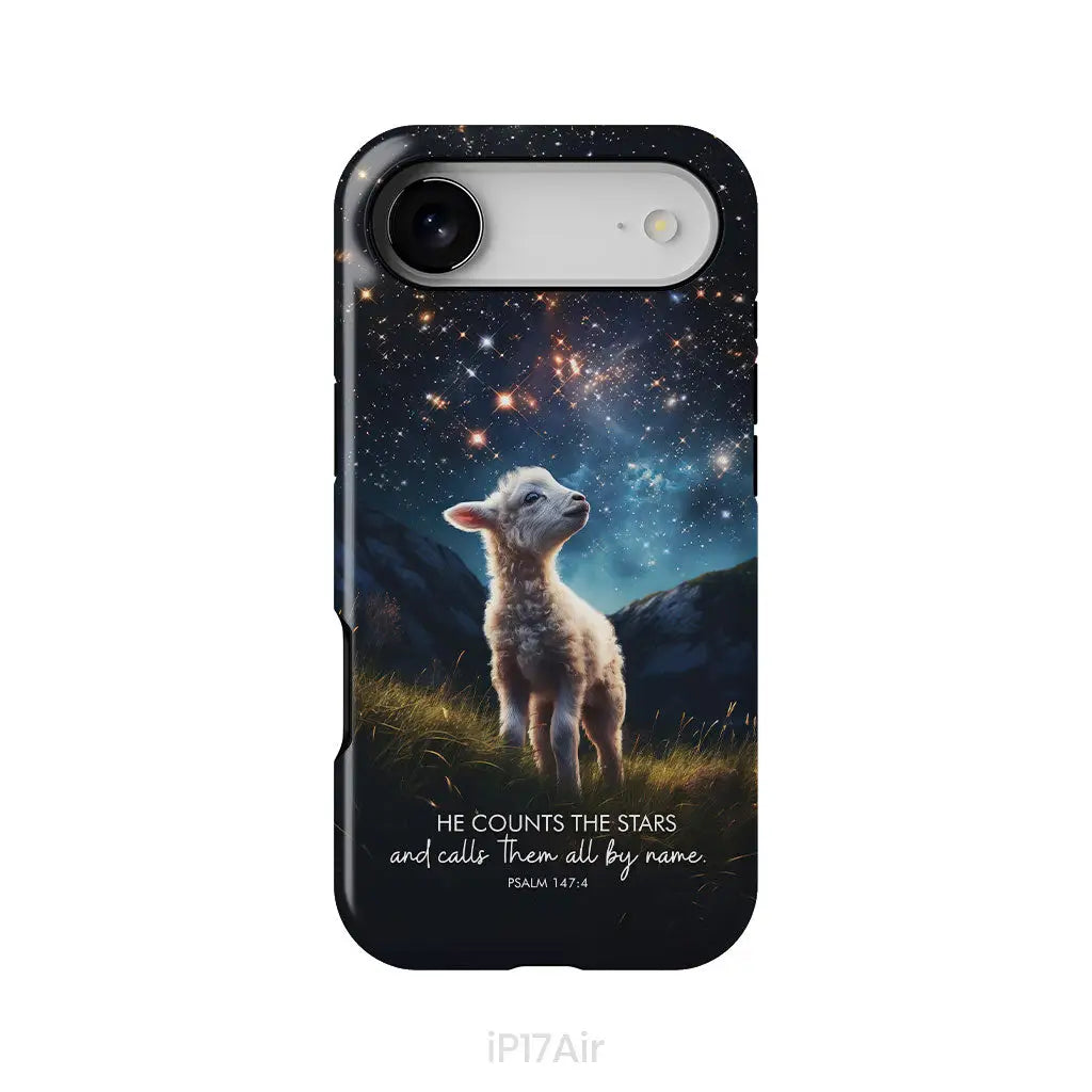 He Counts The Stars And Calls Them All By Name Psalm 147:4 Phone Case iPhone 17 Air / Tough Case