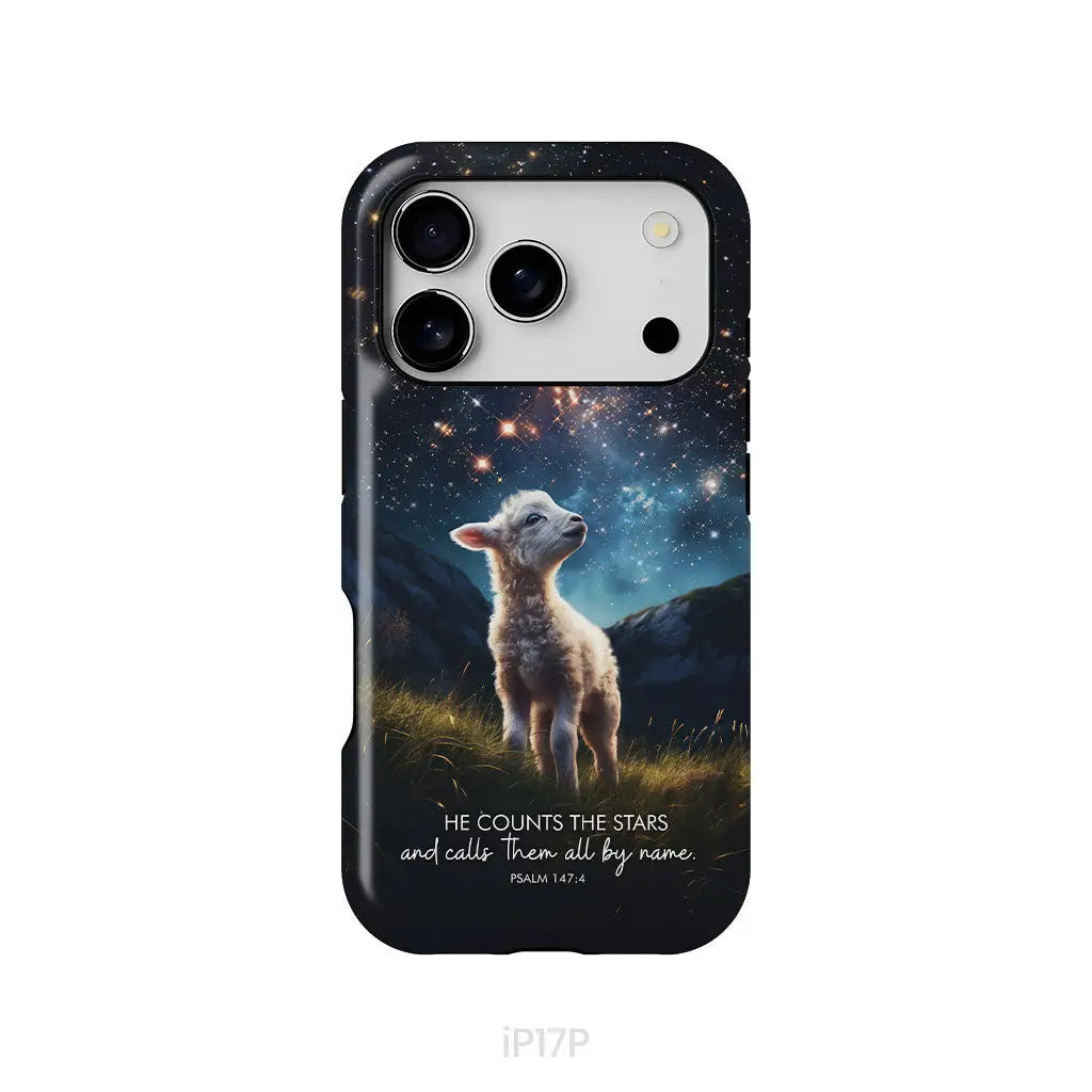 He Counts The Stars And Calls Them All By Name Psalm 147:4 Phone Case iPhone 17 Pro / Tough Case