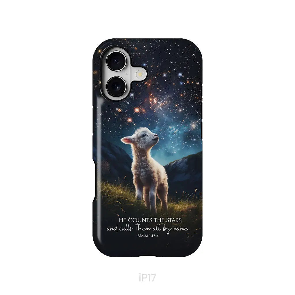 He Counts The Stars And Calls Them All By Name Psalm 147:4 Phone Case iPhone 17 / Tough Case