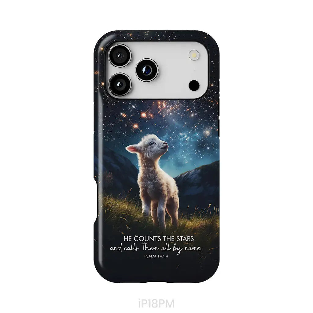 He Counts The Stars And Calls Them All By Name Psalm 147:4 Phone Case iPhone 18 Pro Max / Tough Case