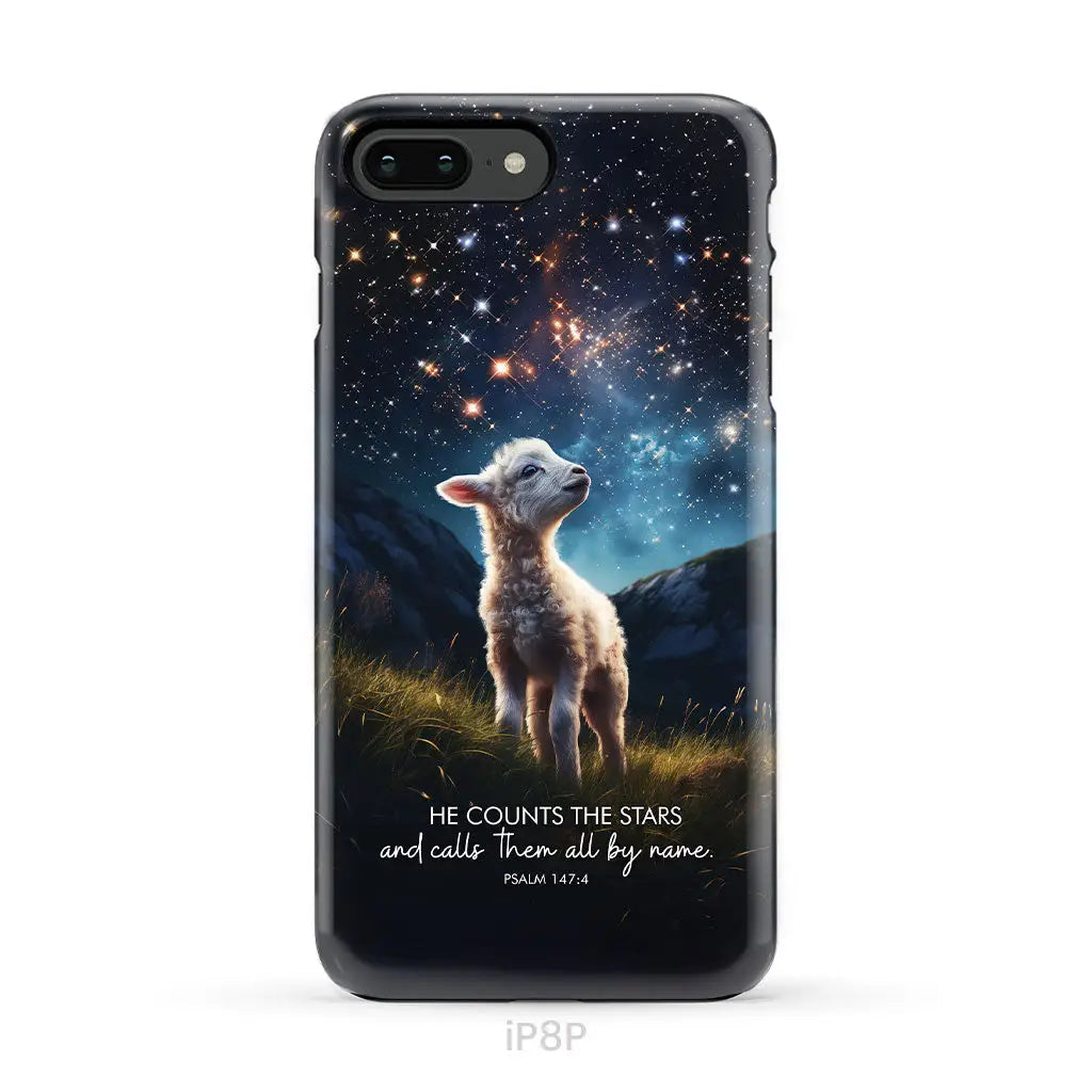 He Counts The Stars And Calls Them All By Name Psalm 147:4 Phone Case iPhone 8 Plus / Tough Case