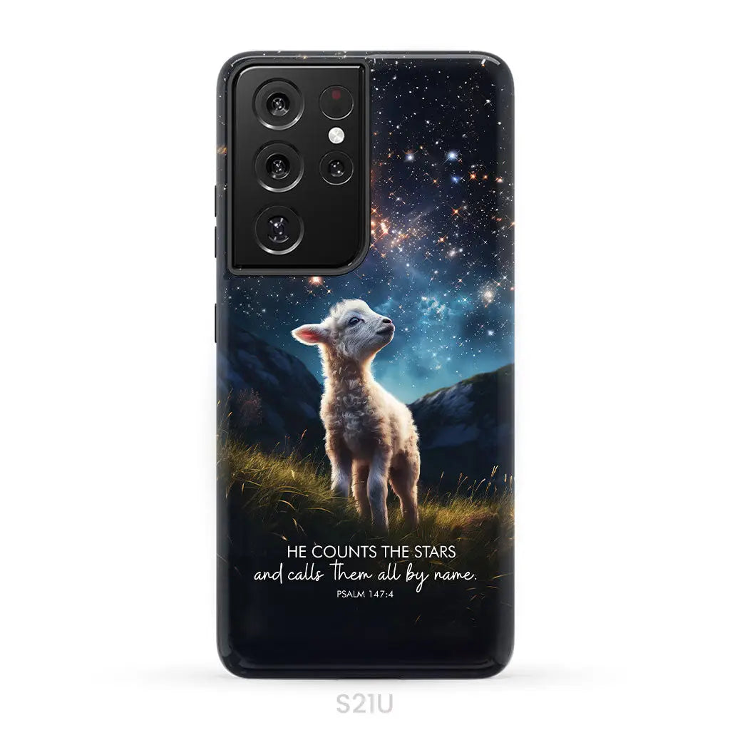He Counts The Stars And Calls Them All By Name Psalm 147:4 Phone Case Samsung Galaxy S21 Ultra / Tough Case
