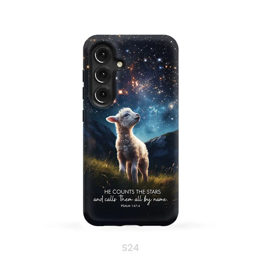 He Counts The Stars And Calls Them All By Name Psalm 147:4 Phone Case Samsung Galaxy S24 / Tough Case
