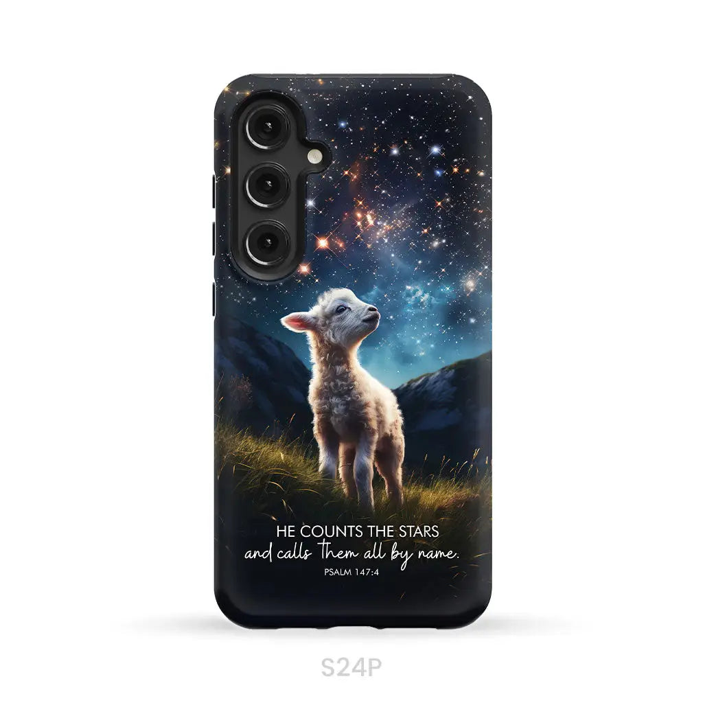 He Counts The Stars And Calls Them All By Name Psalm 147:4 Phone Case Samsung Galaxy S24 Plus / Tough Case