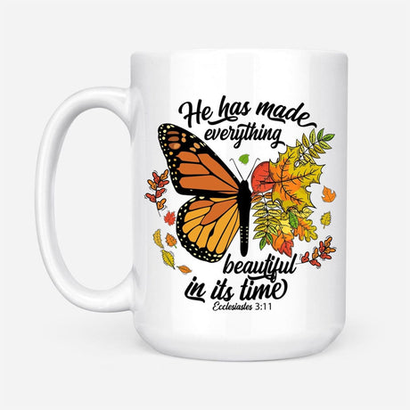 He Has Made Everything Beautiful In Its Time Autumn Coffee Mug 15 oz