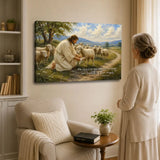 Christian wall art canvas featuring Psalm 147:3 He Healeth the Broken in Heart Bible verse